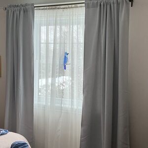 Elegant Gray Curtains for Home Decor(2), 84 inch.long New!